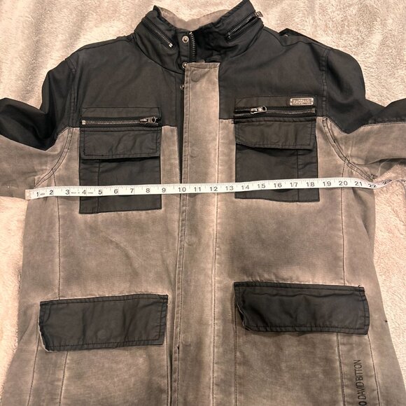 Buffalo David Bitton Men's Utility Jacket Black Gray Size XL - Picture 9 of 9